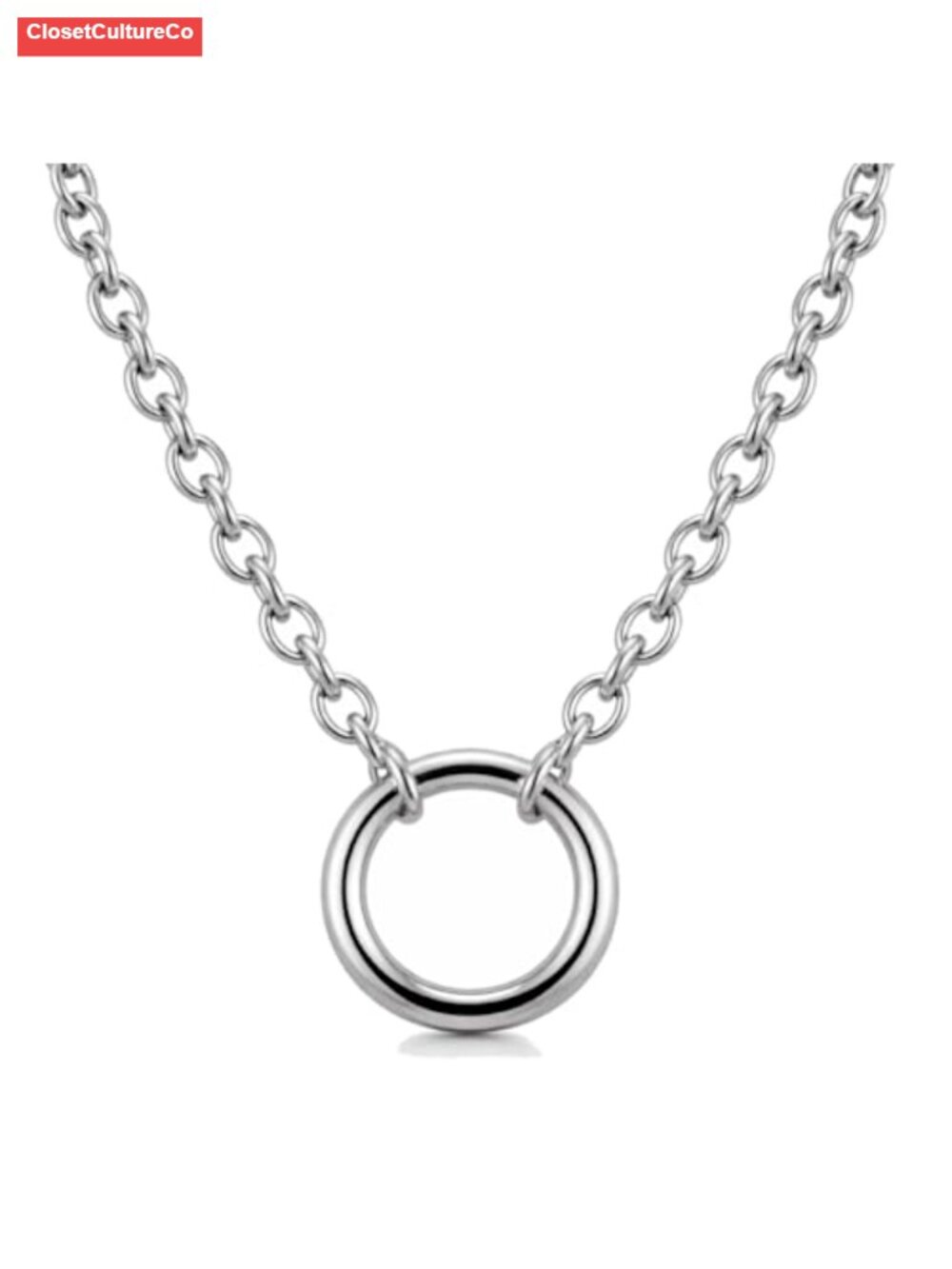 18k Gold Plated Steel Charm Holder Necklace 20in